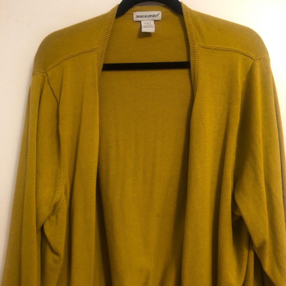 Jessica London mustard colour cardigan. Plus size